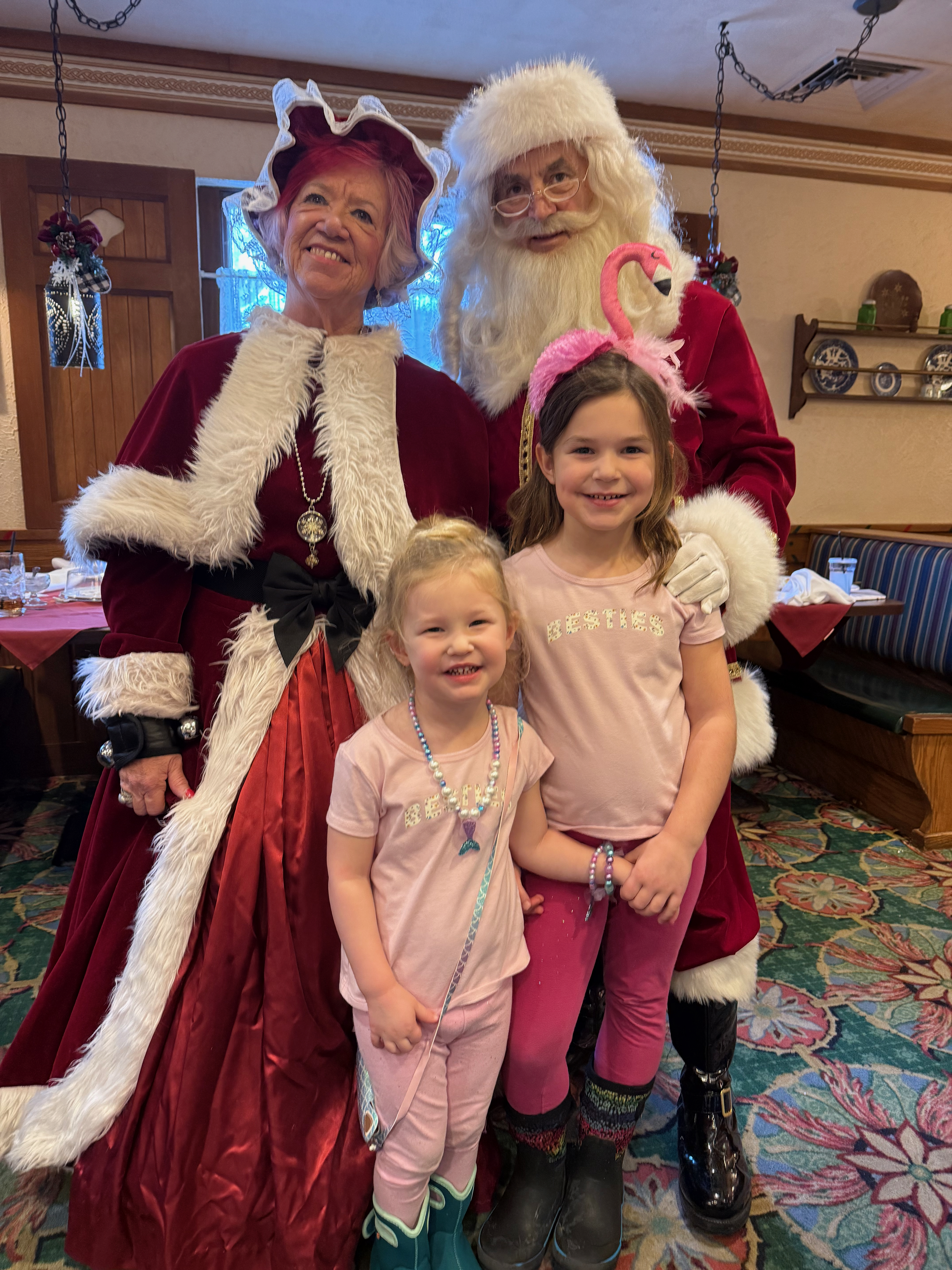 Kids meeting Santa and Mrs. Claus
